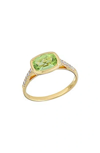 Bony Levy El Mar Peridot & Pavé Diamond Ring (nordstrom Exclusive) In 18k Yellow Gold