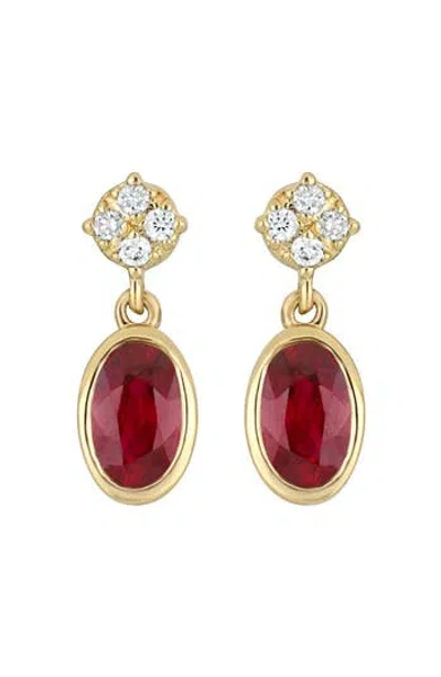 Bony Levy El Mar Ruby & Diamond Drop Earrings In 18k Yellow Gold - Ruby