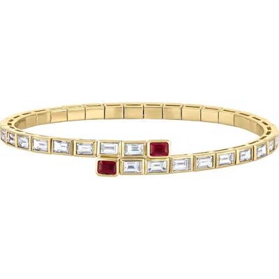 Bony Levy El Mar Ruby & Diamond Flex Bangle Bracelet In Yellow