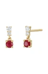 Bony Levy El Mar Ruby & Diamond Pavé Drop Earrings In 18k Yellow Gold - Ruby