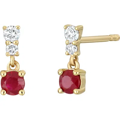 Bony Levy El Mar Ruby & Diamond Pavé Drop Earrings In 18ky 4di0.09 2rb0.27