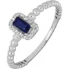 Bony Levy El Mar Ruby & Diamond Stackable Ring In 18k White Gold Saphire