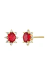 Bony Levy El Mar Ruby & Diamond Stud Earrings