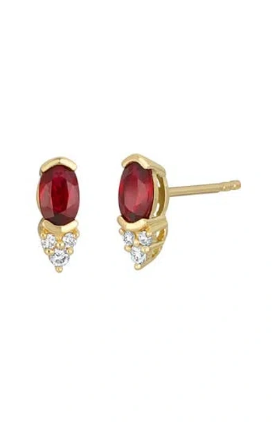 Bony Levy El Mar Ruby & Diamond Stud Earrings In Multi