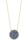 Bony Levy El Mar Sapphire Pendant Necklace In 18k Yellow Gold