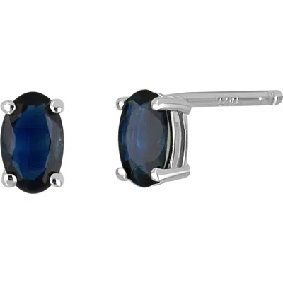 Bony Levy El Mar Sapphire Stud Earrings In Silver