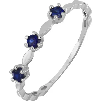Bony Levy El Mar Stackable Ring In 18k White Gold Saphire