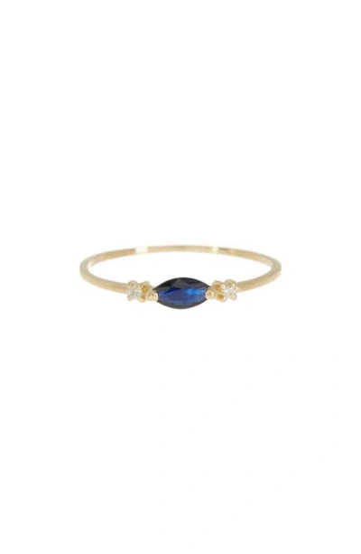 Bony Levy El Mar Stacking Ring In 18k Yellow Gold - Sapphire