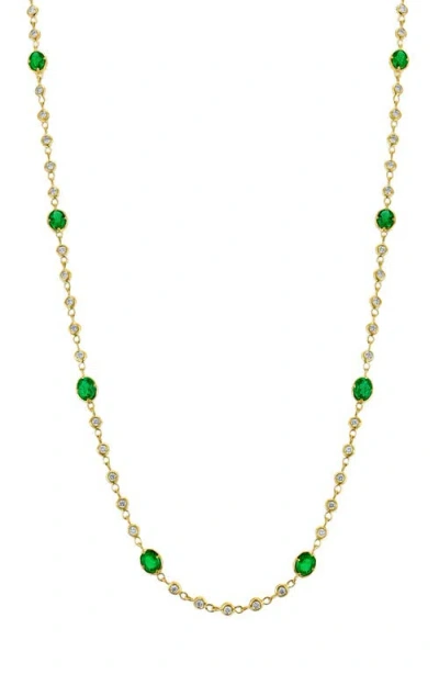 Bony Levy El Mar Station Emerald & Diamond Necklace In Gold