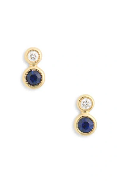 Bony Levy El Mar Stud Earrings In 18k Yellow Gold - Sapphire