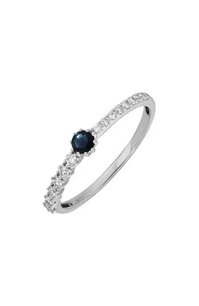 Bony Levy El Mar Trend Diamond & Sapphire Ring In 18k White Gold