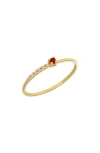 Bony Levy El Mar Trend Gemstone & Diamond Ring In 18k Yellow Gold Ruby
