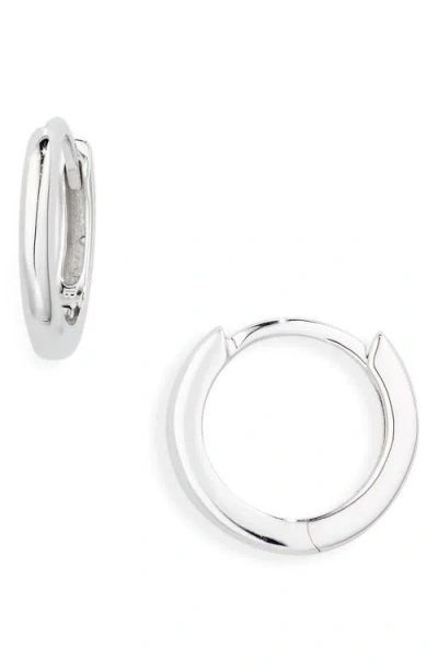 Bony Levy Essentials 14k Gold Huggie Hoop Earrings In Silver