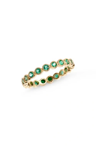 Bony Levy Feu Et Eau Emerald Eternity Ring In 18k Yellow Gold/emerald