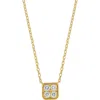 Bony Levy Florentine 18k Yellow Gold Diamond Square Pendant Necklace In Gold