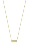 Bony Levy Florentine Diamond Bar Pendant Necklace In 18k Yellow Gold