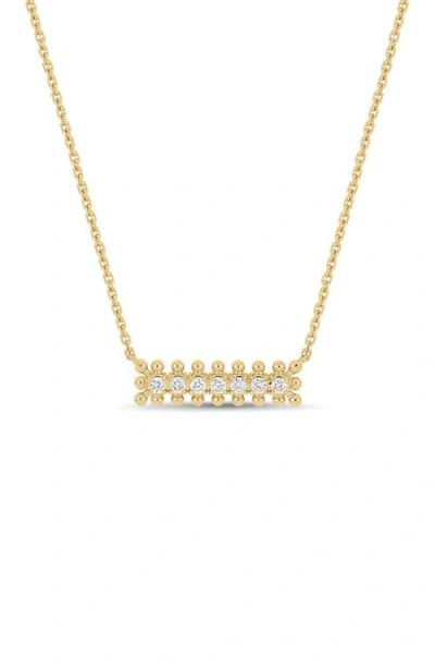 Bony Levy Florentine Diamond Bar Pendant Necklace In Gold