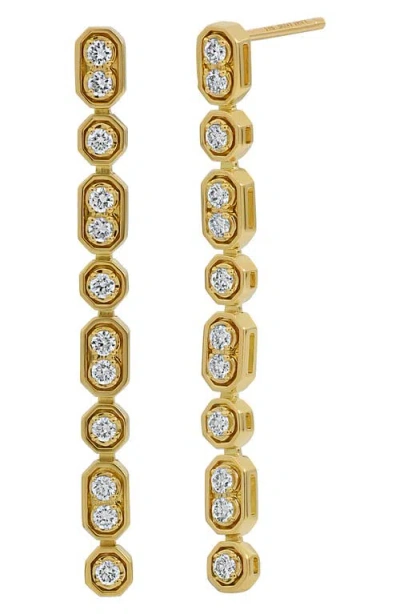 Bony Levy Florentine Diamond Linear Drop Earrings In Gold