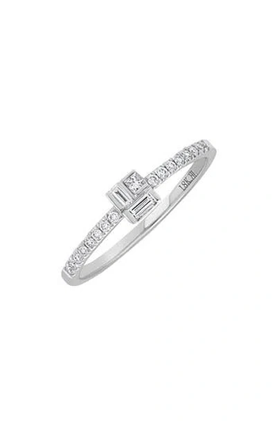 Bony Levy Gatsby 18k White Gold Diamond Stackable Ring