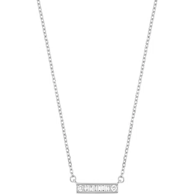 Bony Levy Gatsby Diamond Bar Pendant Necklace In Metallic