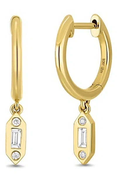 Bony Levy Gatsby Diamond Drop Huggie Hoop Earrings In Gold
