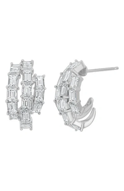 Bony Levy Gatsby Diamond Hoop Earrings In Silver