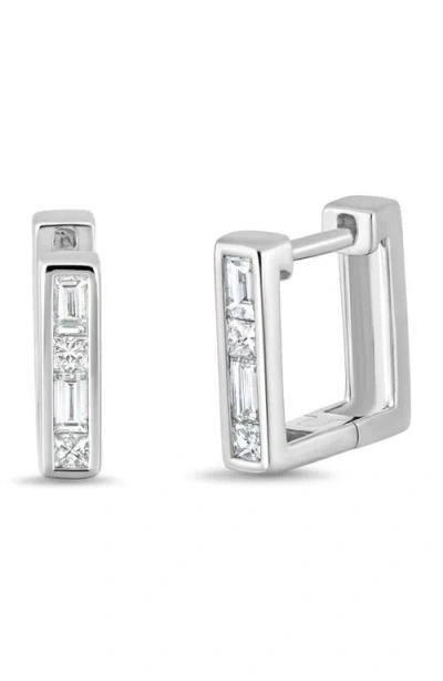 Bony Levy Gatsby Diamond Square Hoop Earrings In Silver