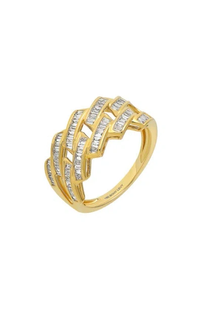 Bony Levy Gatsby Wide Diamond Ring In 18k Yellow Gold
