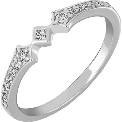 Bony Levy Geometric Diamond Stack Ring In Metallic