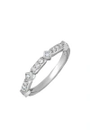 Bony Levy Geometric Diamond Stacking Ring In Metallic