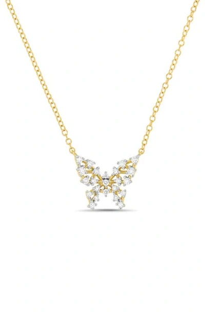 Bony Levy Getty 18k Gold Diamond Butterfly Pendant Necklace