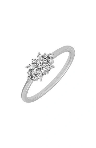 Bony Levy Getty 18k White Gold Diamond Cluster Ring In Metallic