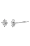 Bony Levy Getty 18k White Gold Diamond Cluster Stud Earrings In 18k White Gold