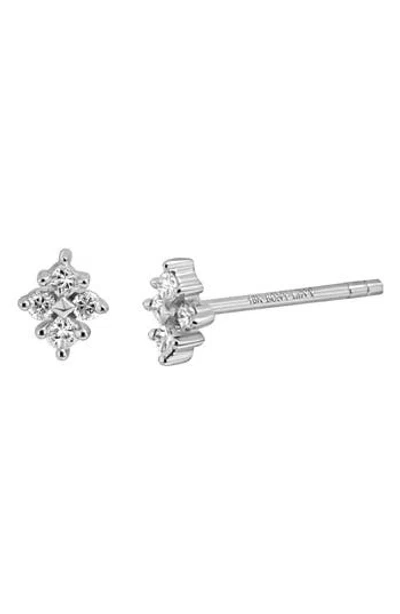 Bony Levy Getty 18k White Gold Diamond Cluster Stud Earrings In Metallic