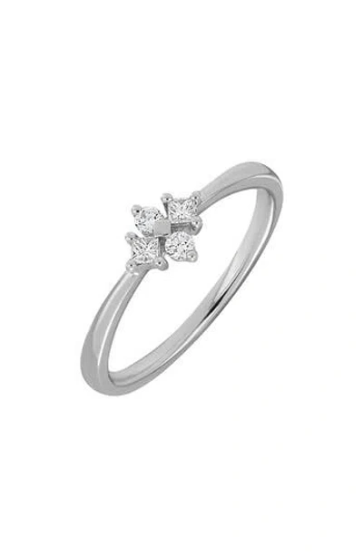 Bony Levy Getty 18k White Gold Diamond Stackable Ring In Metallic