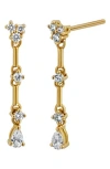 Bony Levy Getty 18k Yellow Gold Diamond Linear Drop Earrings In 18k Yellow Gold