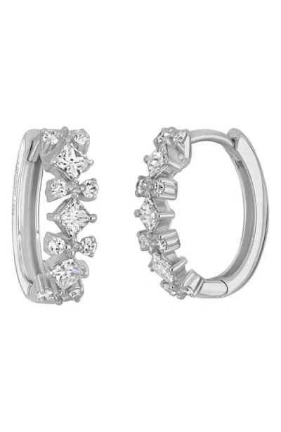 Bony Levy Getty Diamond Hoop Earrings In Silver