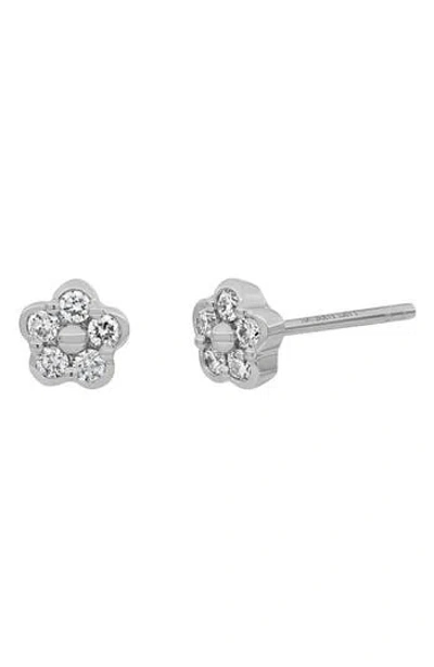 Bony Levy Getty Pavé Diamond Floral Stud Earrings In 18k White Gold