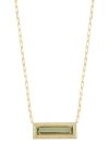 Bony Levy Green Amethyst & Diamond Pavé Pendant Necklace In Gold