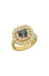 Bony Levy Grey Spinel & Diamond Ring In 18k Yellow Gold