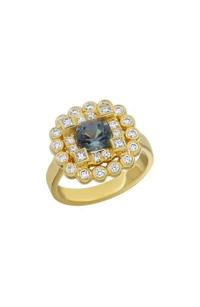 Bony Levy Grey Spinel & Diamond Ring In 18k Yellow Gold