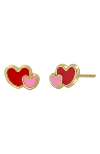 Bony Levy Heart Stud Earrings In 14k Yellow Gold