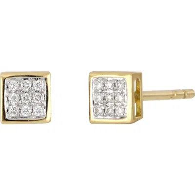 Bony Levy Icon 18k Gold Diamond Petite Square Stud Earrings In 18k Yellow Gold
