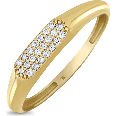 Bony Levy Icon 18k Yellow Gold Pavé Diamond Ring In White