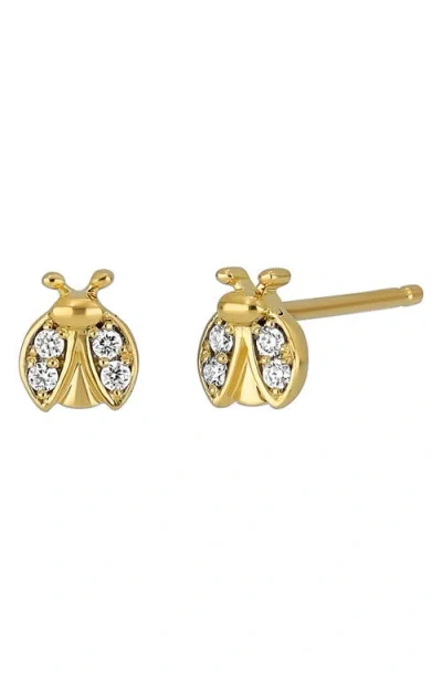 Bony Levy Icon Diamond Bug Stud Earrings In Brown