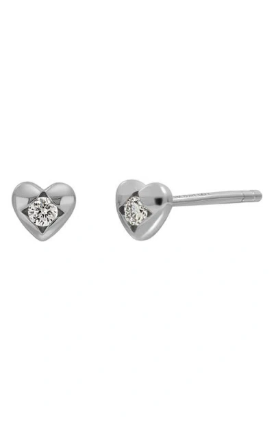 Bony Levy Icon Diamond Heart Stud Earrings In 18k White Gold