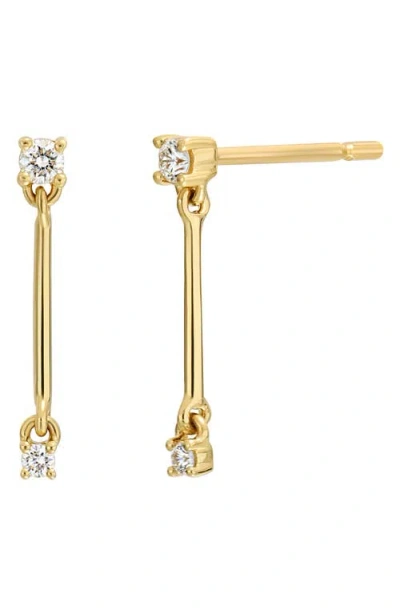 Bony Levy Icon Diamond Linear Drop Earrings In 18k Yellow Gold