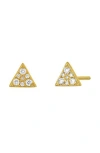 Bony Levy Icon Diamond Triangle Stud Earrings In Gold
