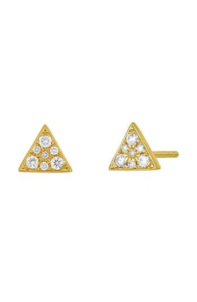 Bony Levy Icon Diamond Triangle Stud Earrings In Gold