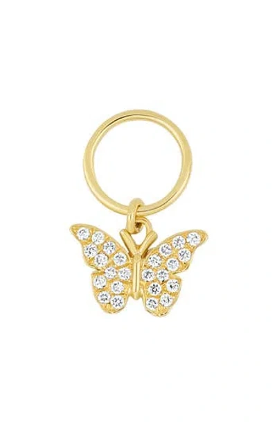 Bony Levy Icon Pavé Diamond Butterfly Charm In Gold